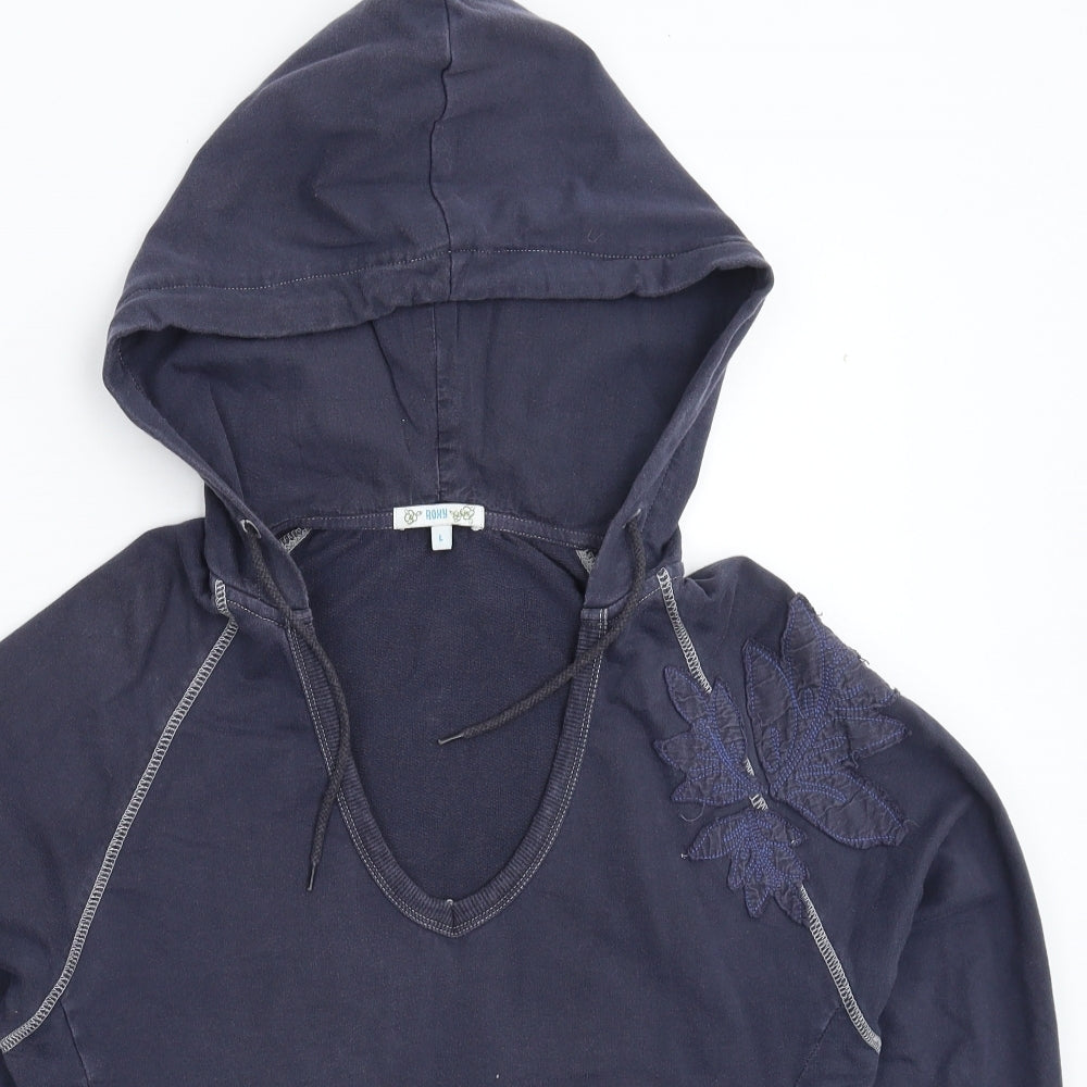 ROXY Womens Blue   Pullover Hoodie Size L