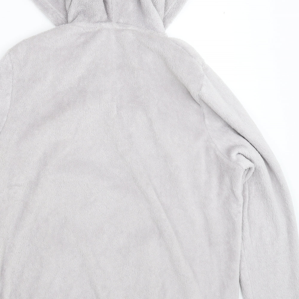 Pretty Secrets Womens Grey Solid Fleece Top Pyjama Top Size 14