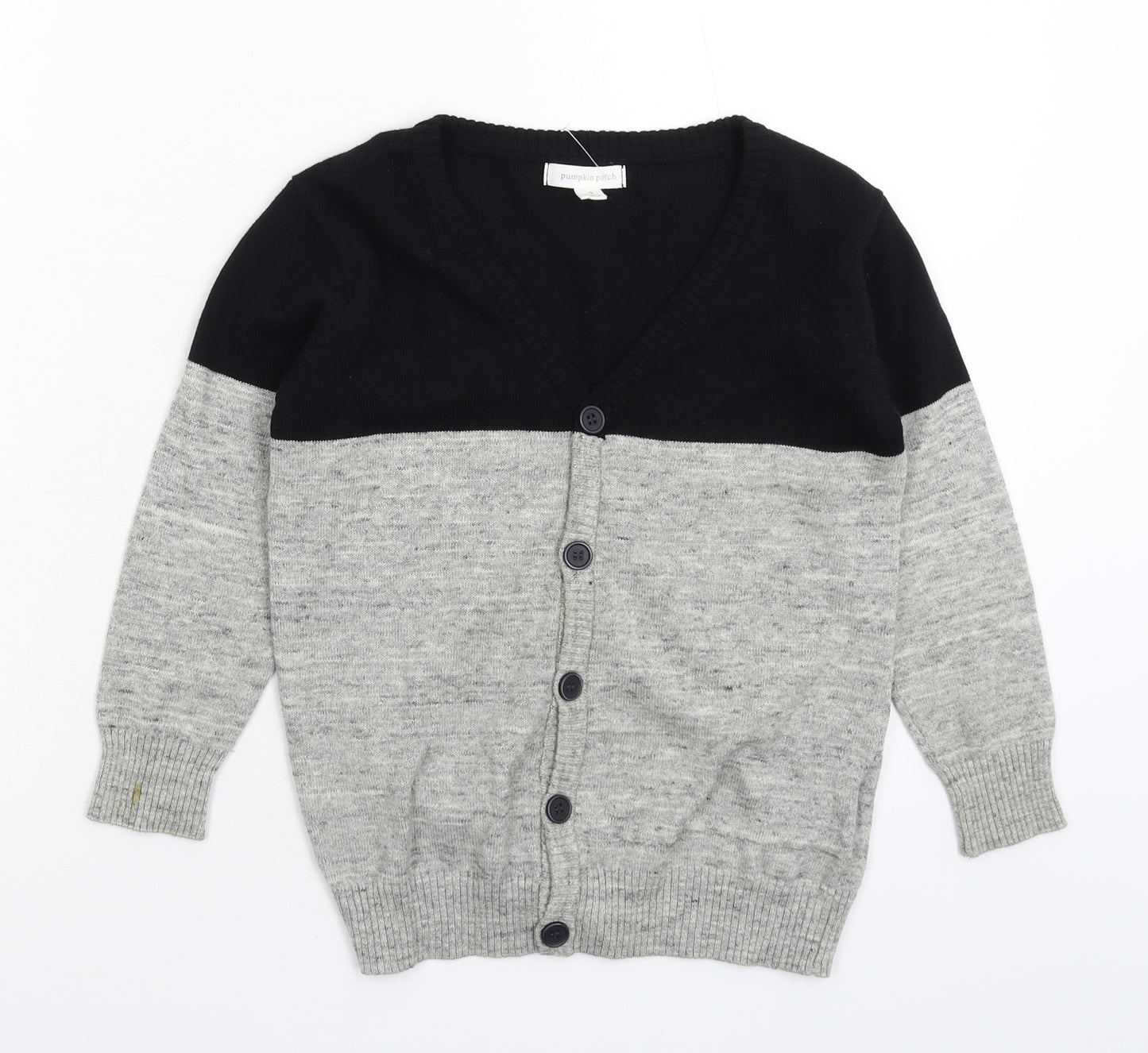 Pumpki Boys Multicoloured  Knit Cardigan Jumper Size 4 Years