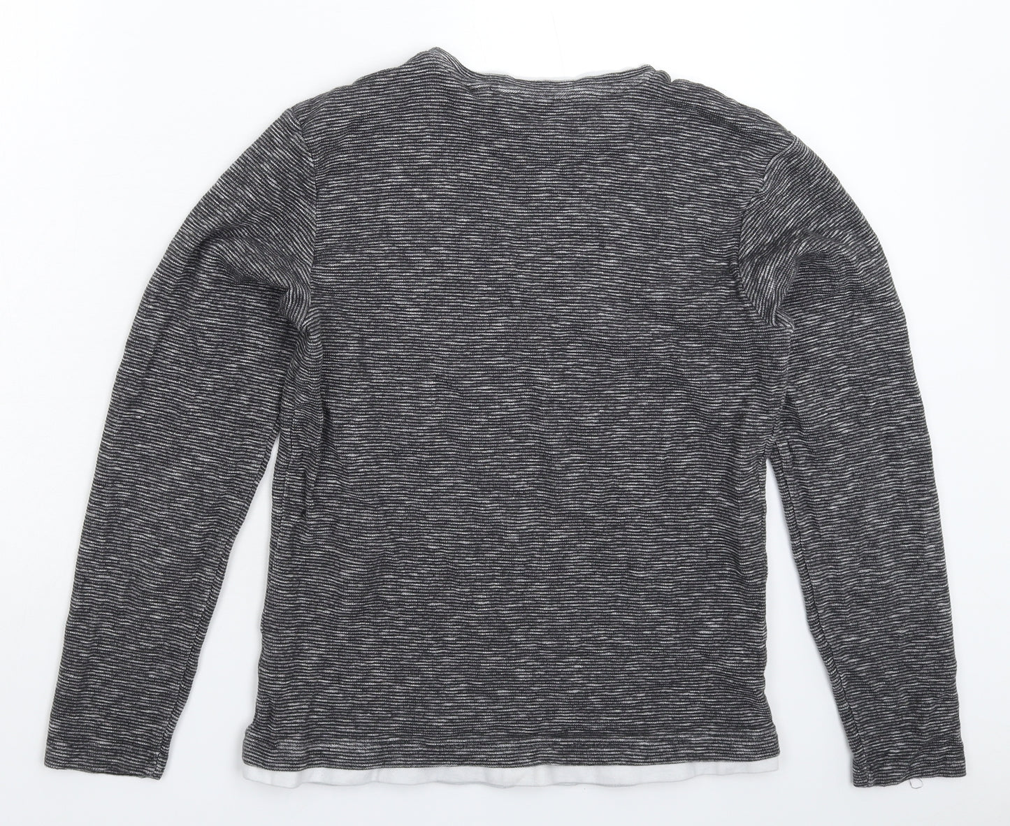 NEXT Mens Grey Striped  Pullover Sweatshirt Size S
