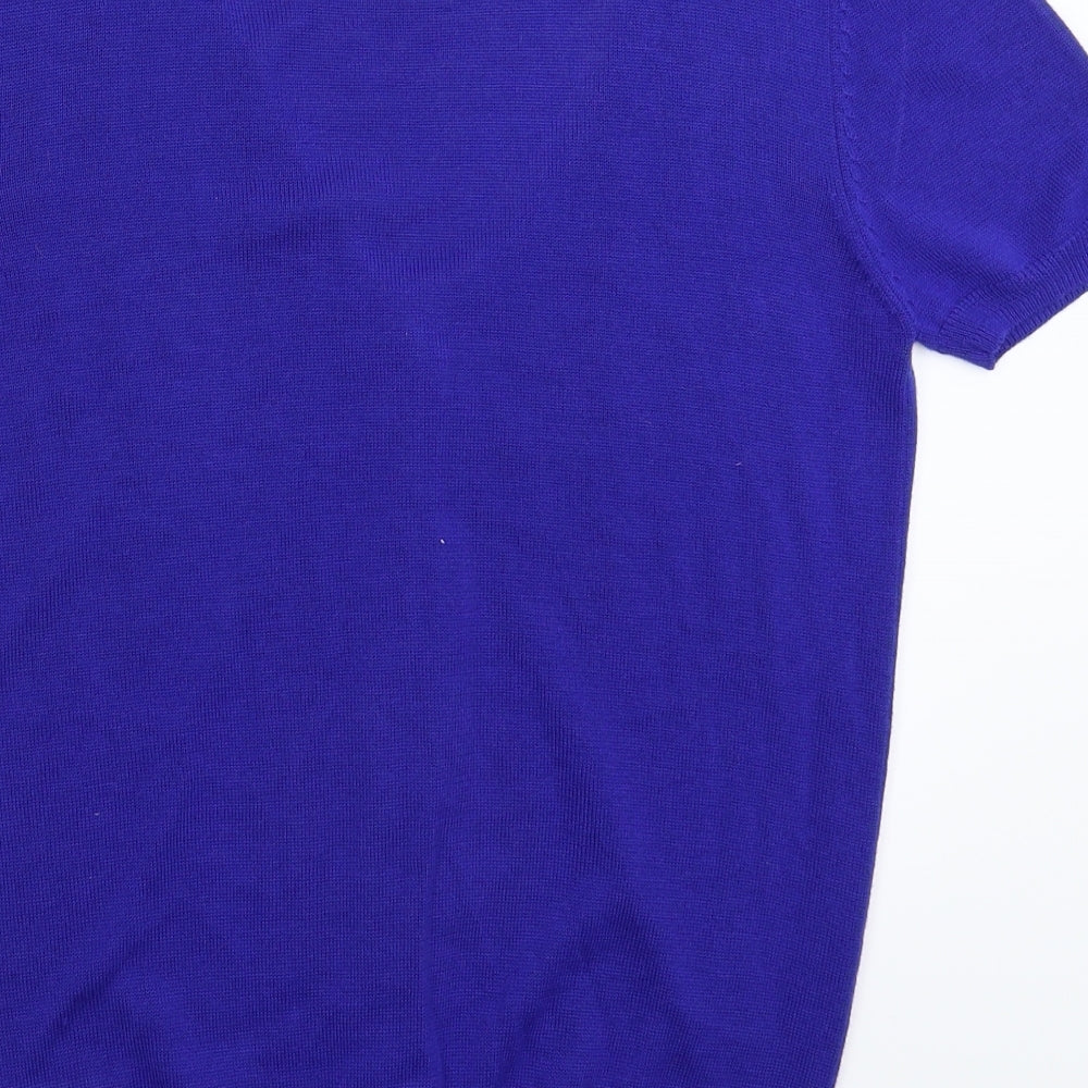 Maya Womens Blue  Knit Cardigan Jumper Size S