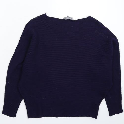 Principles Womens Blue  Knit Pullover Jumper Size M