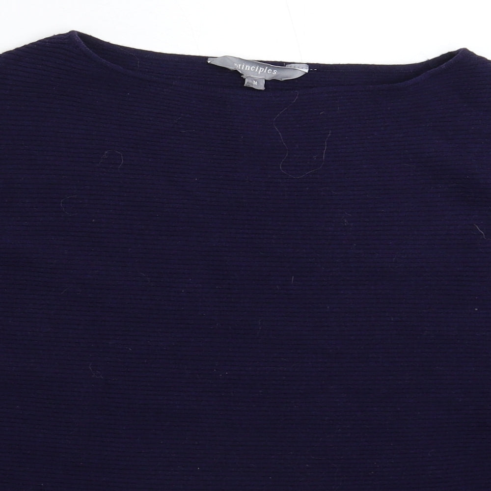 Principles Womens Blue  Knit Pullover Jumper Size M