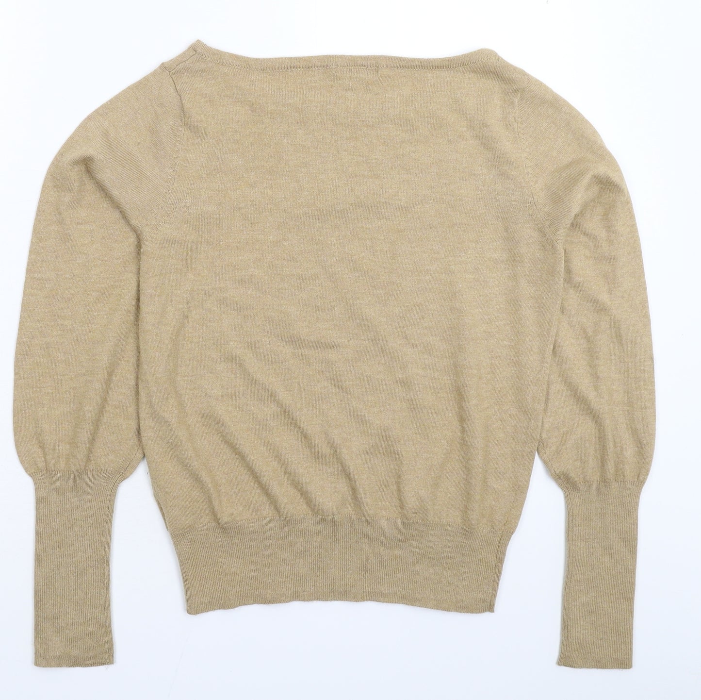 H&M Womens Beige  Knit Pullover Jumper Size S