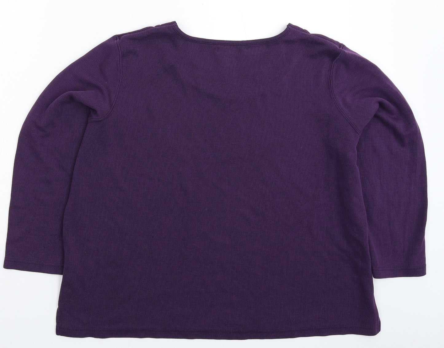 BM Womens Purple   Basic T-Shirt Size L  - Oversized
