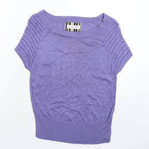 Principles Womens Purple  Knit Pullover Jumper Size M