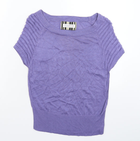 Front view of Principles women’s purple knit jumper, size M