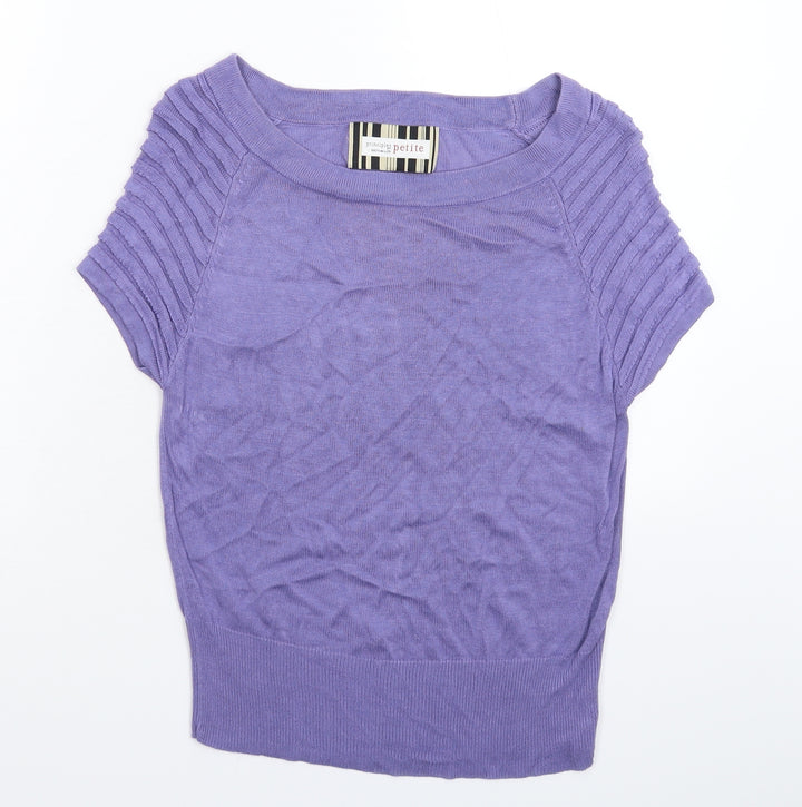 Principles Womens Purple  Knit Pullover Jumper Size M