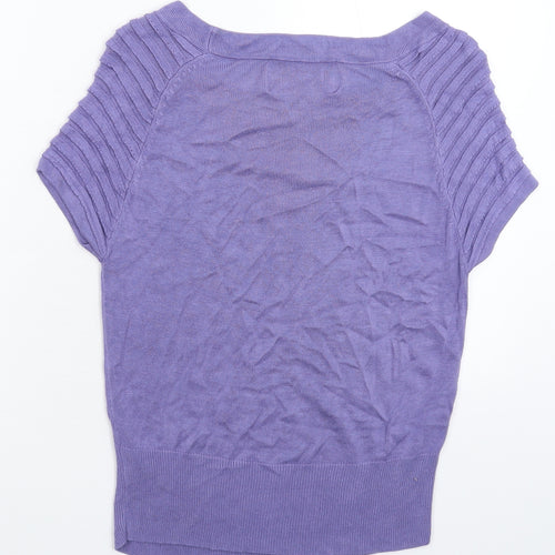 Principles Womens Purple  Knit Pullover Jumper Size M