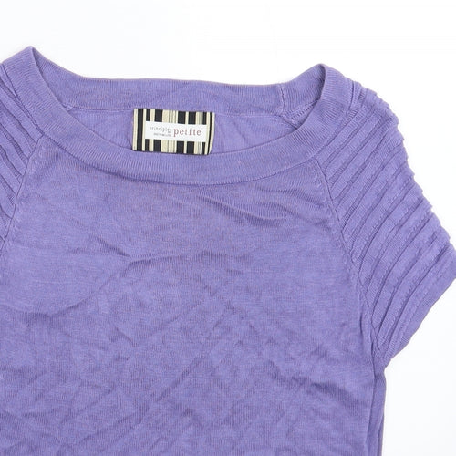 Principles Womens Purple  Knit Pullover Jumper Size M