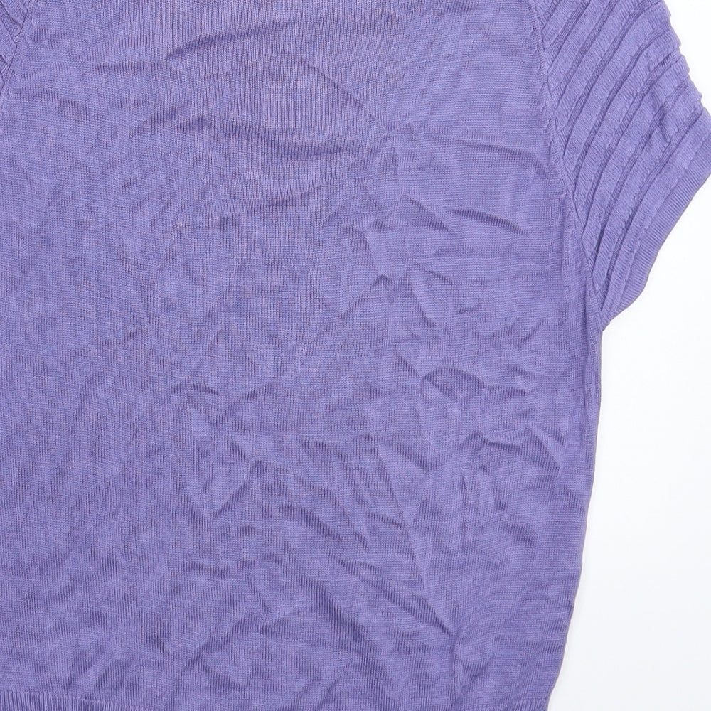 Principles Womens Purple  Knit Pullover Jumper Size M