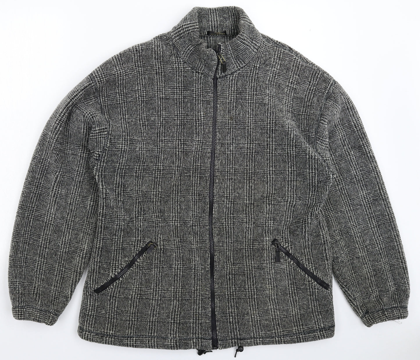 Marks and Spencer Mens Grey Check Fleece Jacket  Size S