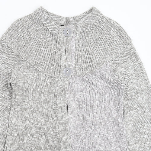 QED Womens Grey  Knit Jacket Coatigan Size M