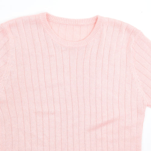 Preworn Womens Pink  Knit Pullover Jumper Size M