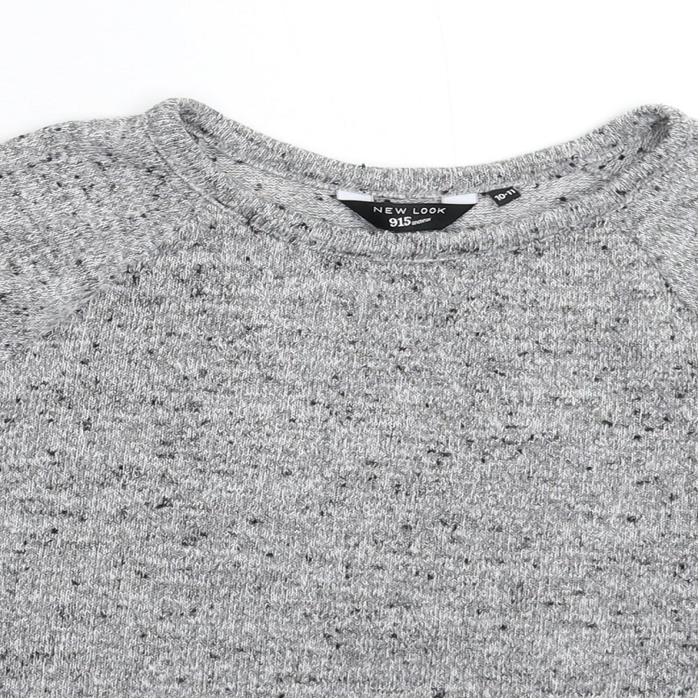 New Look Girls Grey  Knit Pullover Jumper Size 10-11 Years