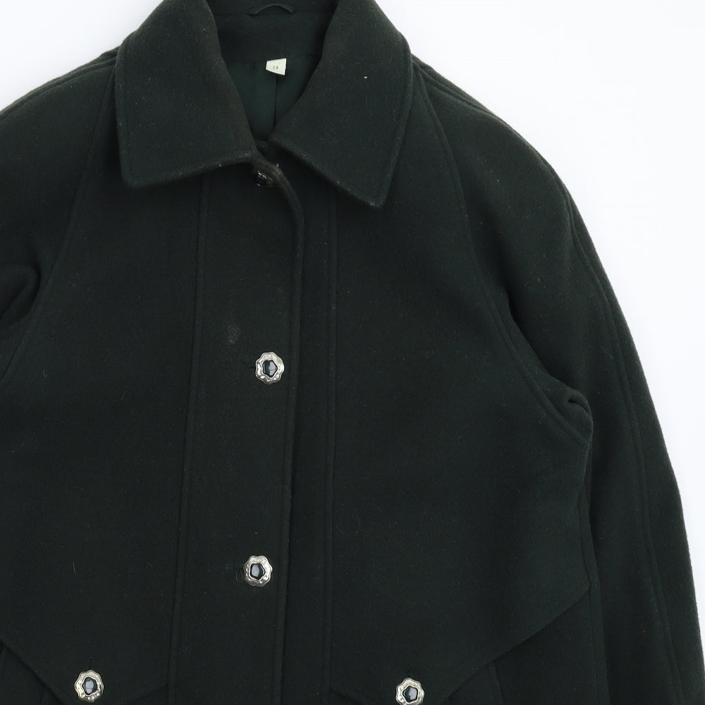 Holmewood Womens Green   Pea Coat Coat Size 14