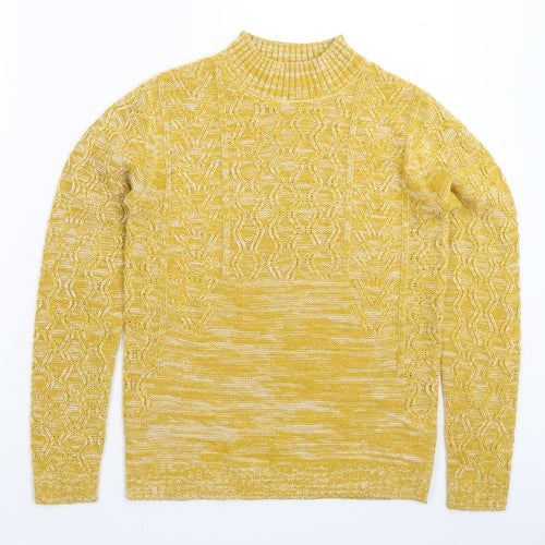 Papaya Womens Yellow  Knit Pullover Jumper Size S