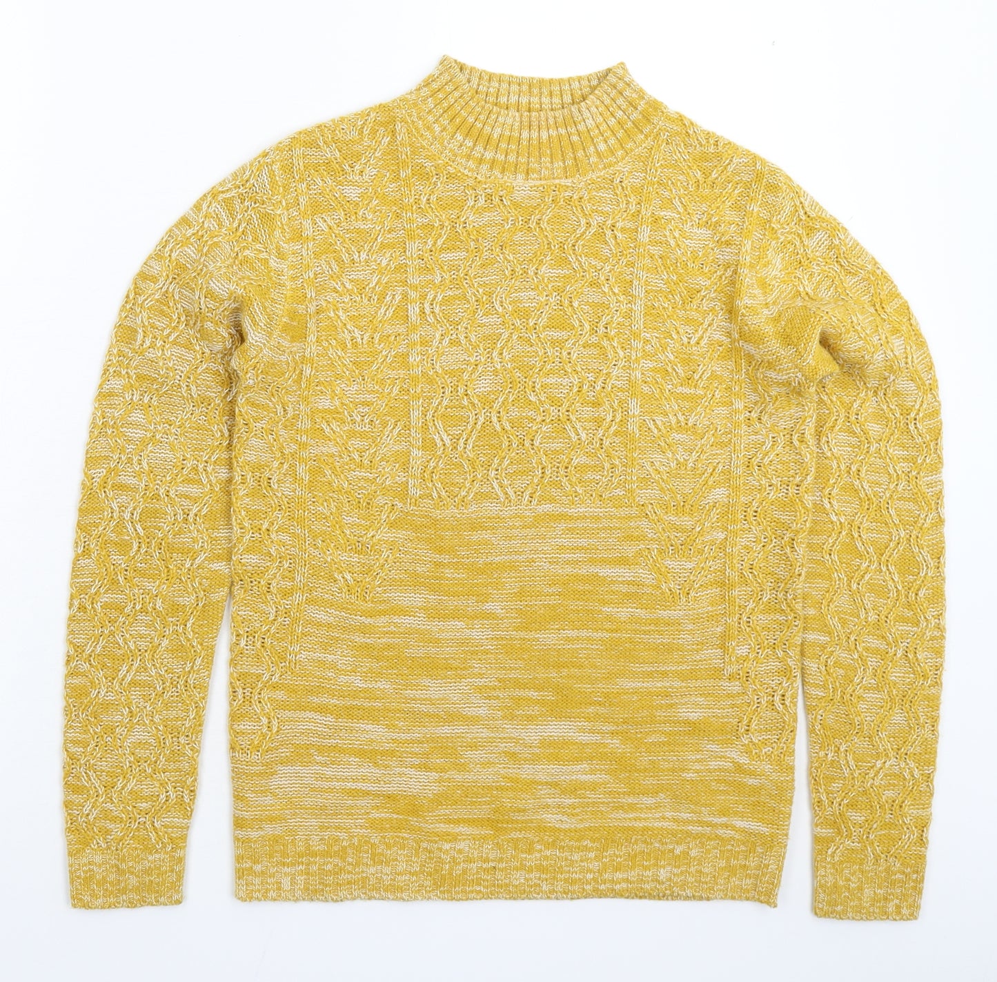 Papaya Womens Yellow  Knit Pullover Jumper Size S