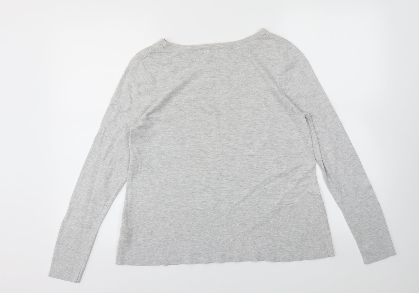 M&S Womens Grey   Basic T-Shirt Size 12