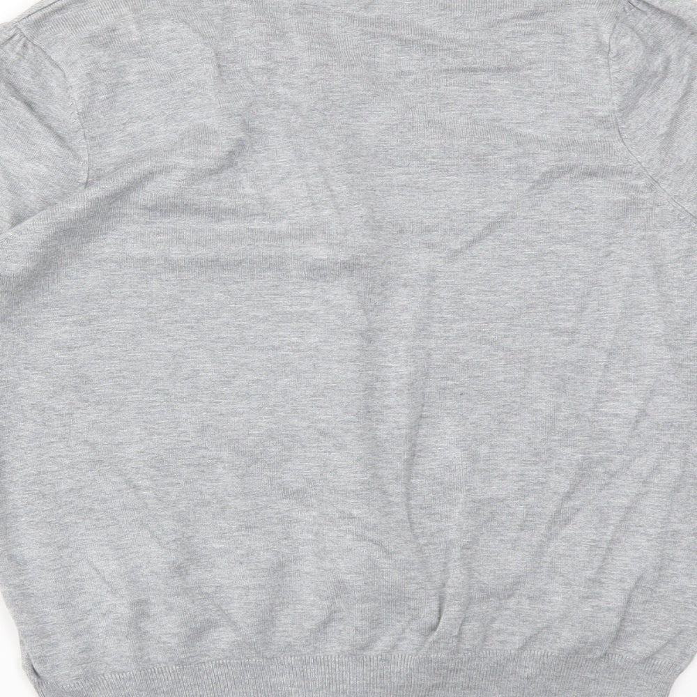 M&S Womens Grey   Cardigan Jumper Size 14