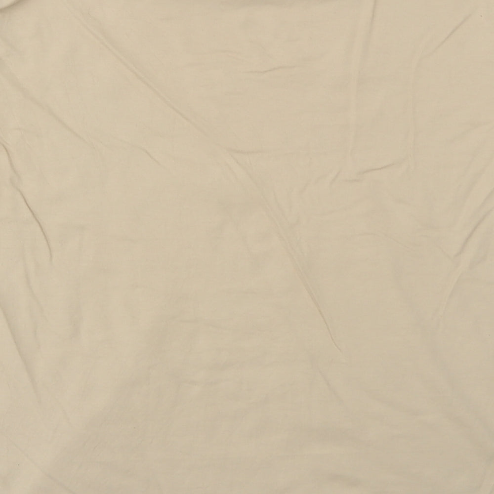 Big Wild Thought Womens Beige Animal Print  Basic T-Shirt Size M