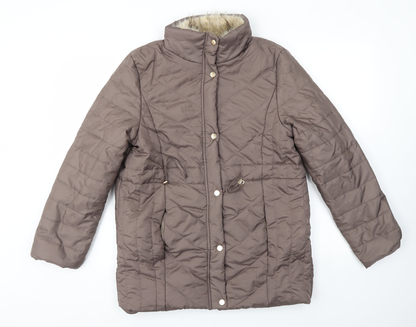 Preworn Womens Brown   Jacket Coat Size 10