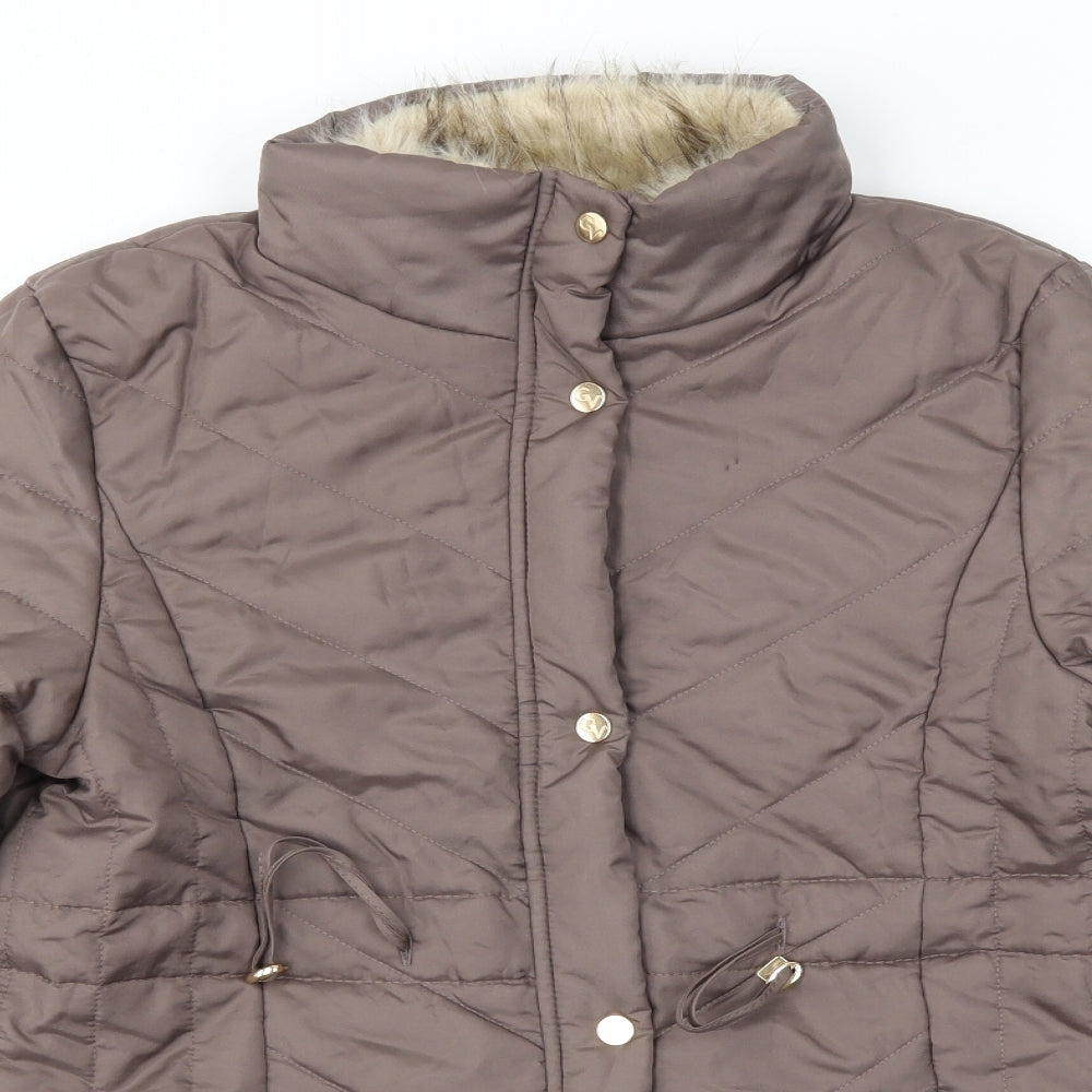 Preworn Womens Brown   Jacket Coat Size 10