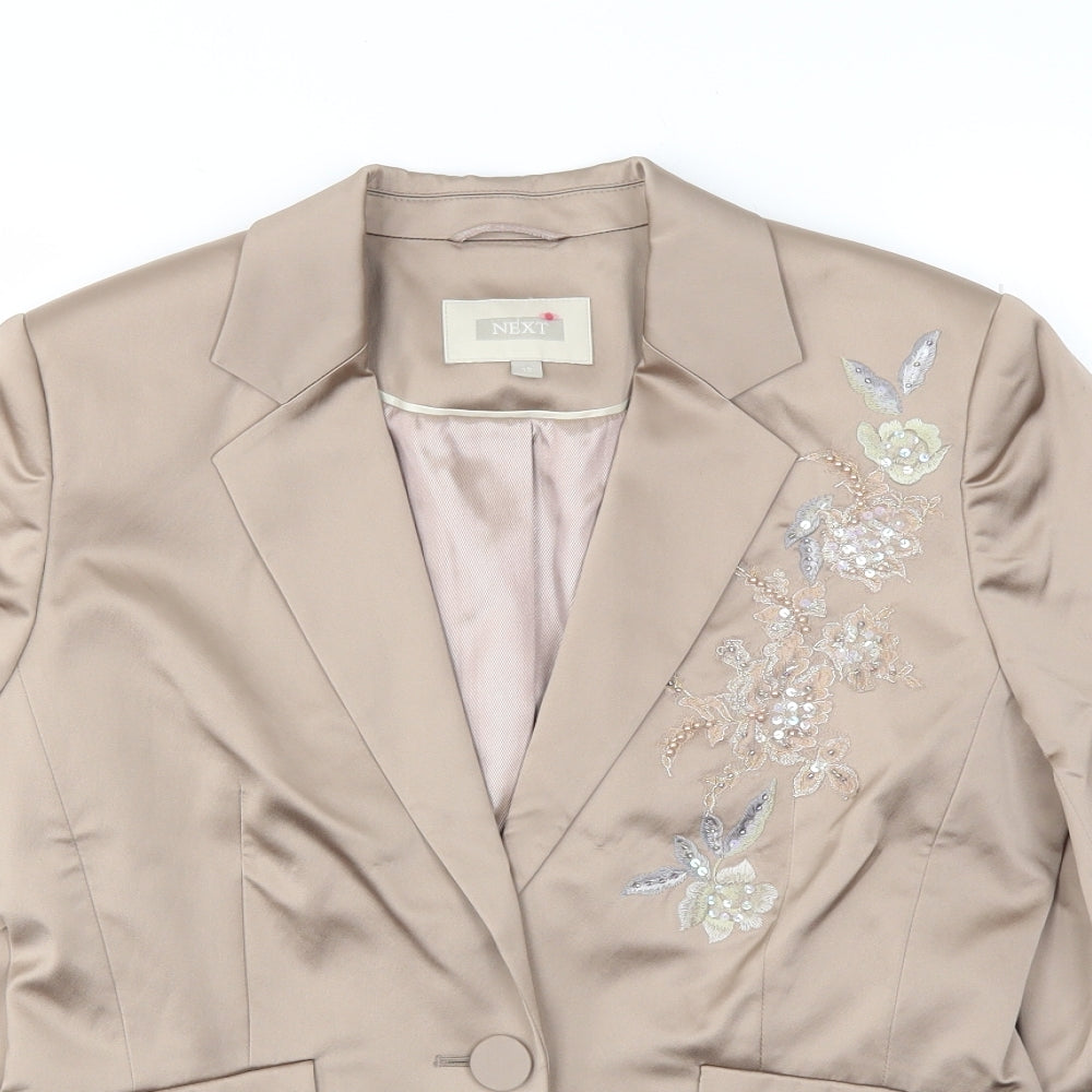 NEXT Womens Gold   Jacket Blazer Size 12