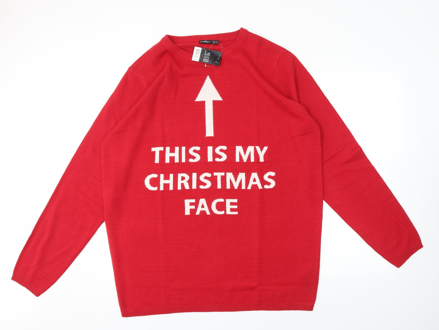 Livergy Mens Red   Pullover Sweatshirt Size XL