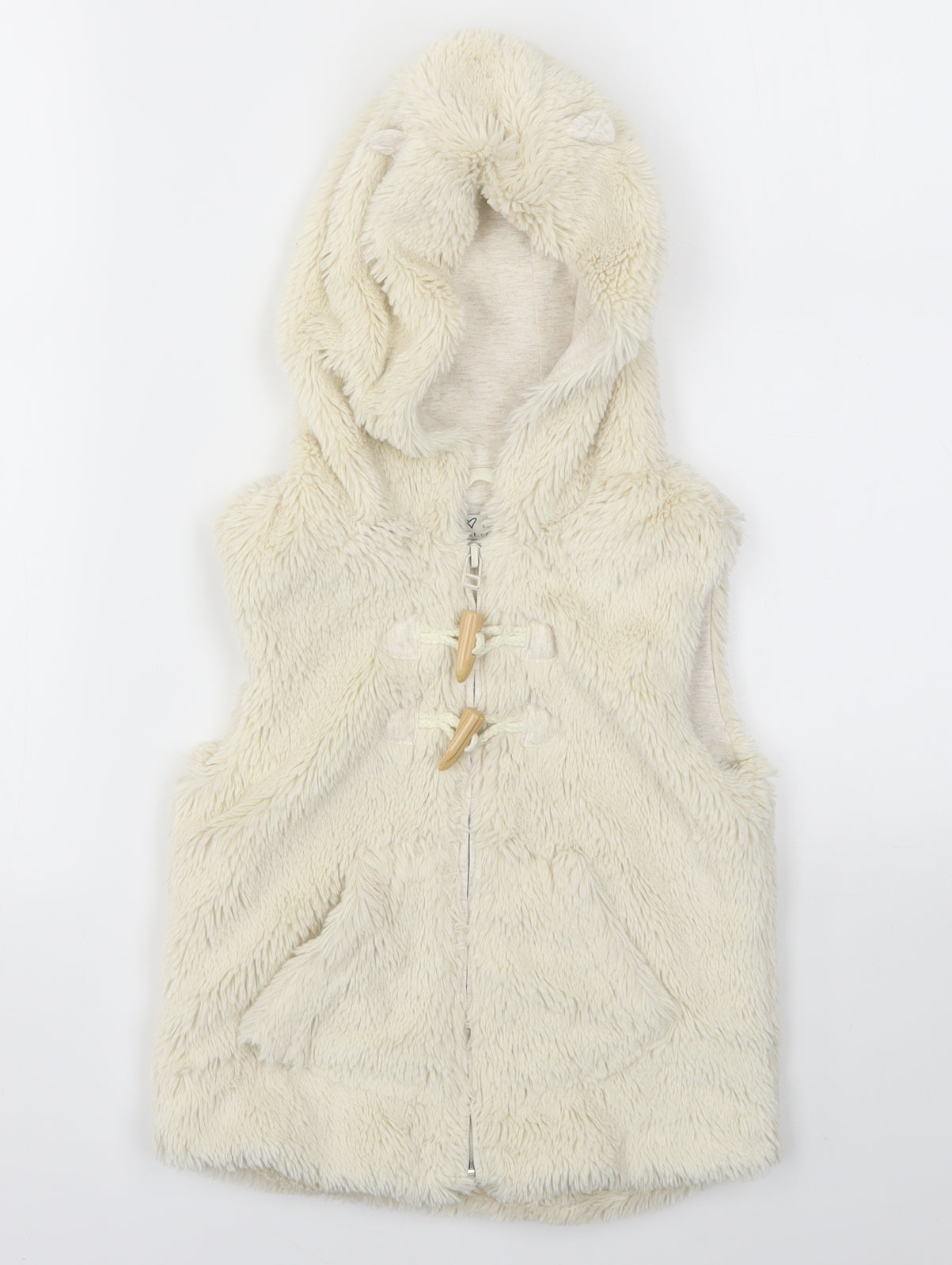 NEXT Girls Ivory   Gilet Jacket Size 4-5 Years