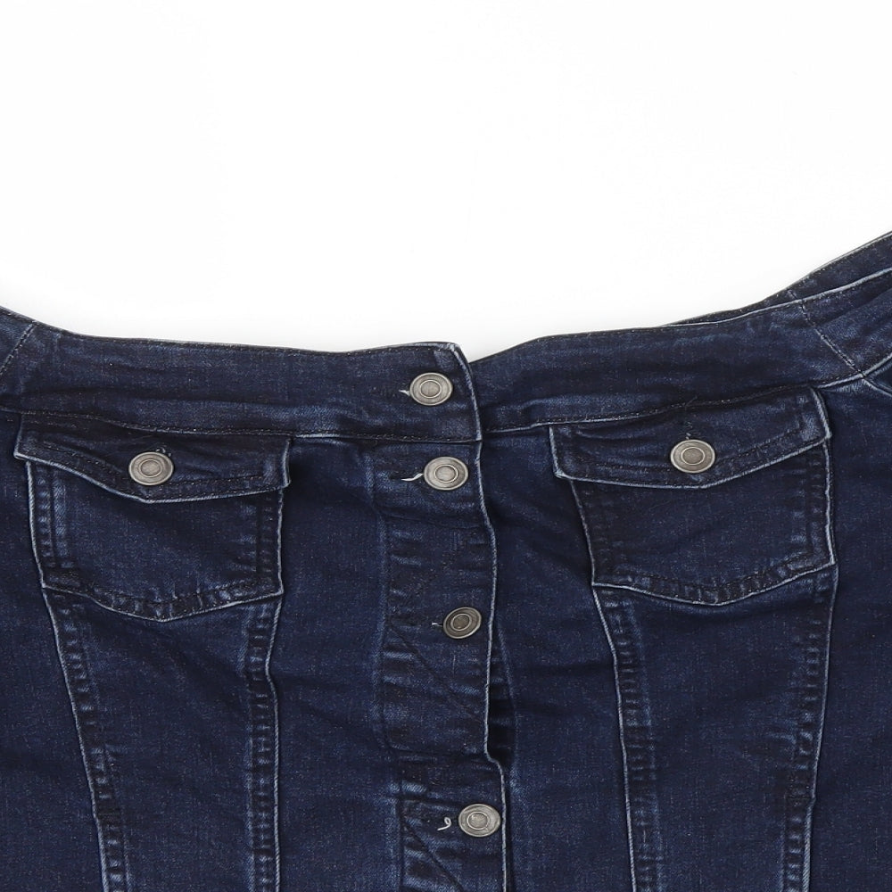 Preworn Womens Blue   Basic T-Shirt Size 10