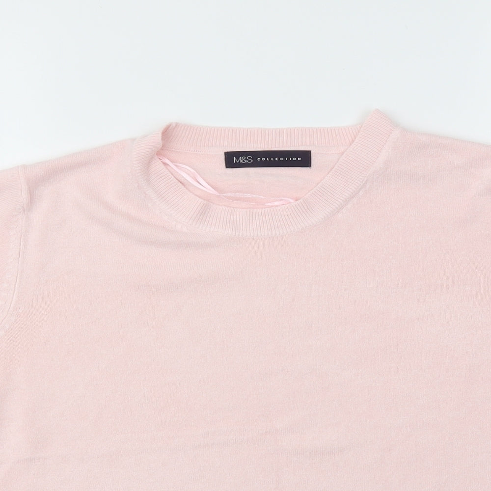 M&S Womens Pink   Pullover Jumper Size 16