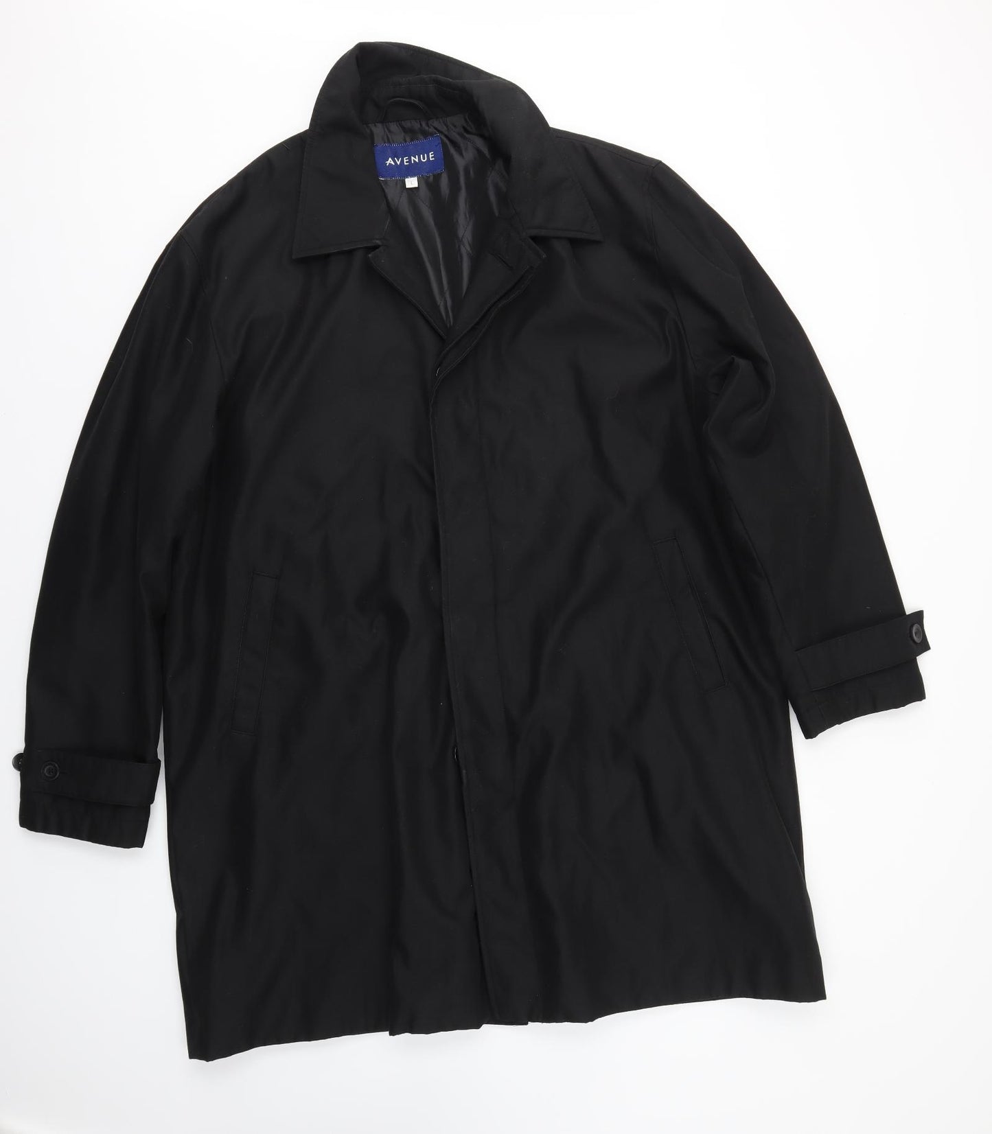 Avenue Mens Black   Jacket Coat Size L