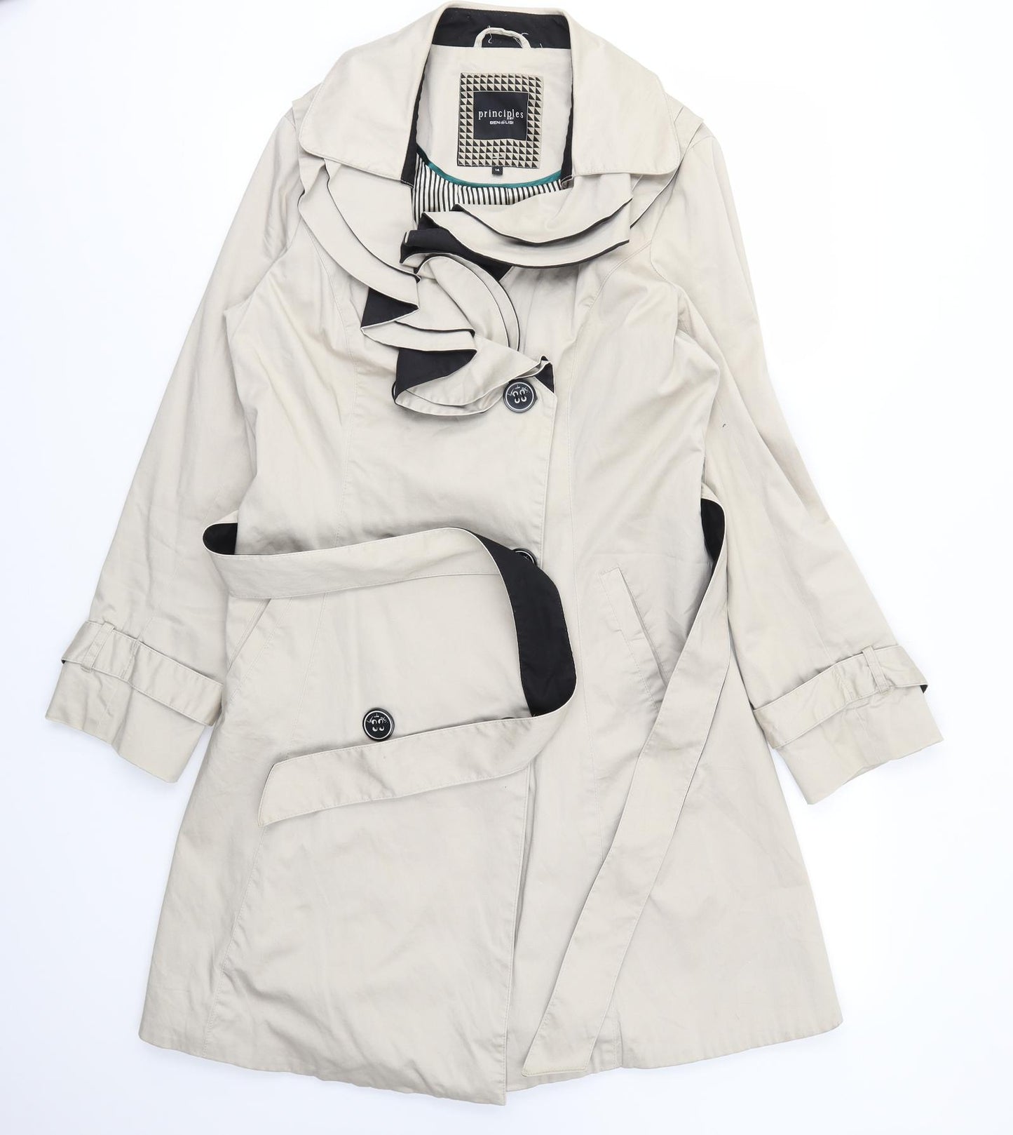 Principles Womens Beige   Jacket Coat Size 14