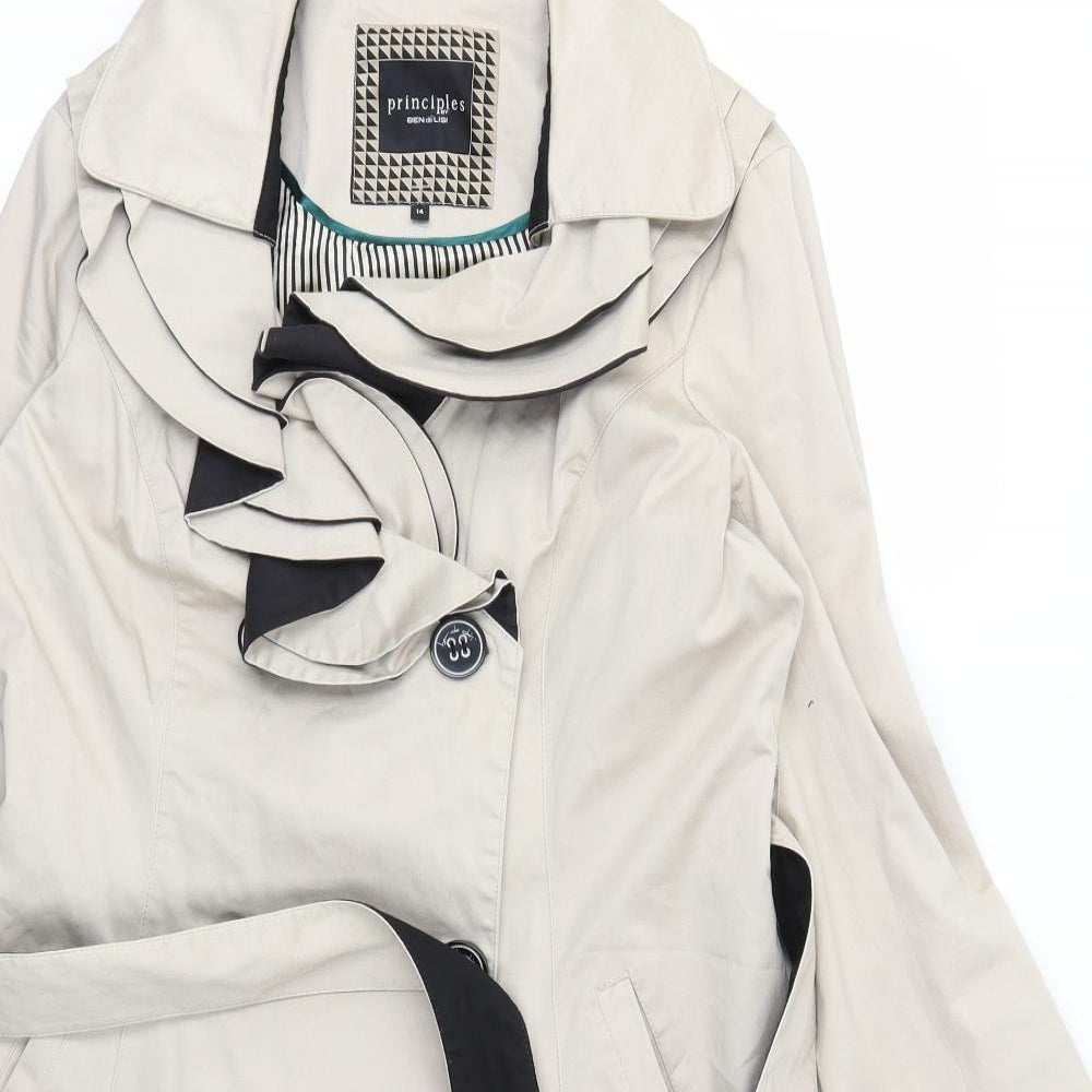 Principles Womens Beige   Jacket Coat Size 14