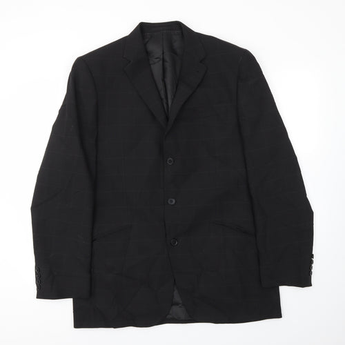 NEXT Mens Black Check  Jacket Blazer Size 42