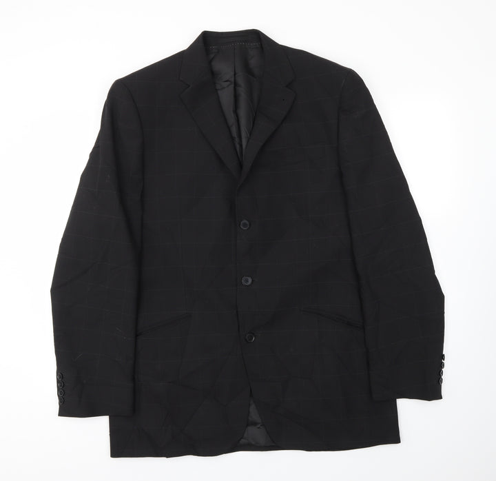 NEXT Mens Black Check Jacket Blazer Size 42