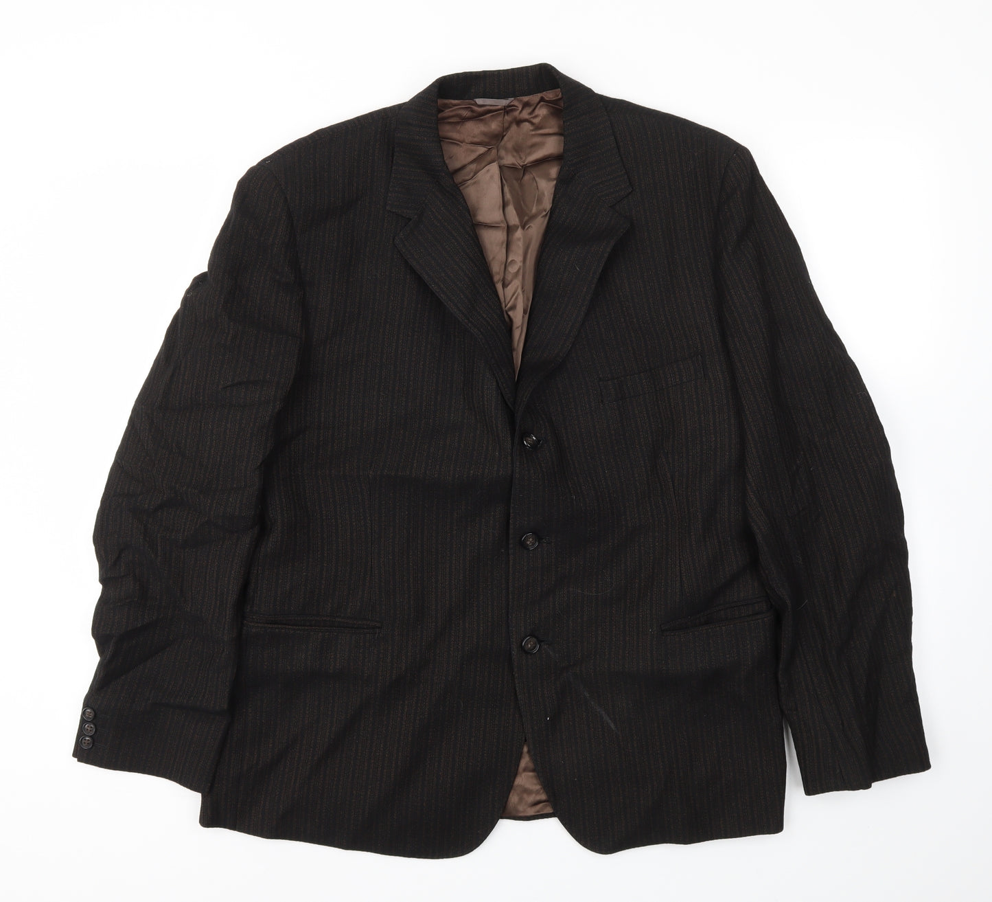 Alexandre Mens Brown Striped  Jacket Blazer Size 42