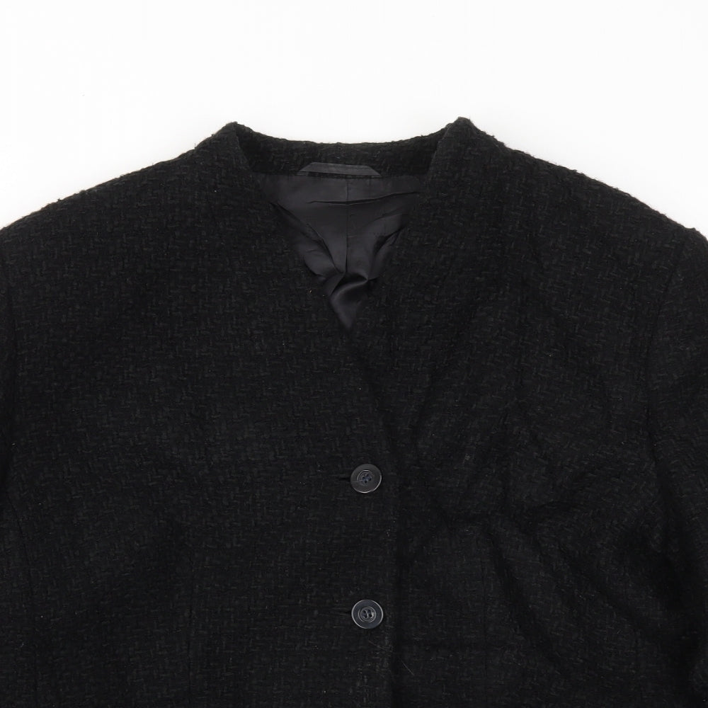 M&S Womens Black   Jacket Coat Size 22