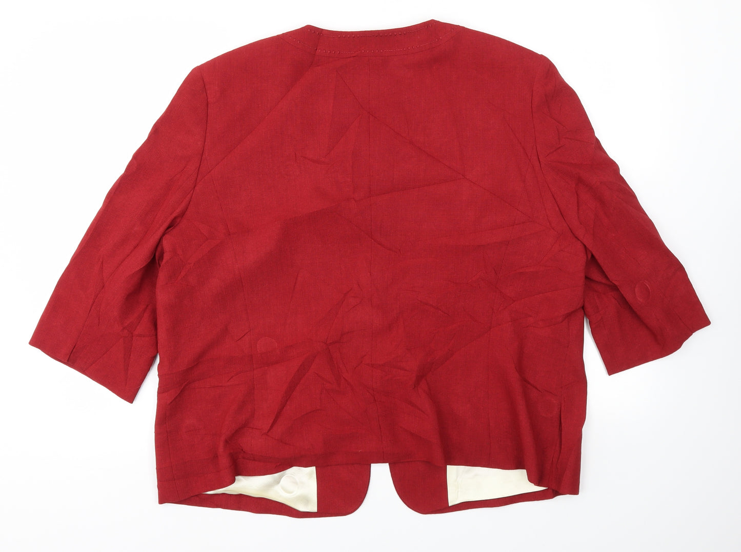 Preworn Womens Red   Jacket Blazer Size 22