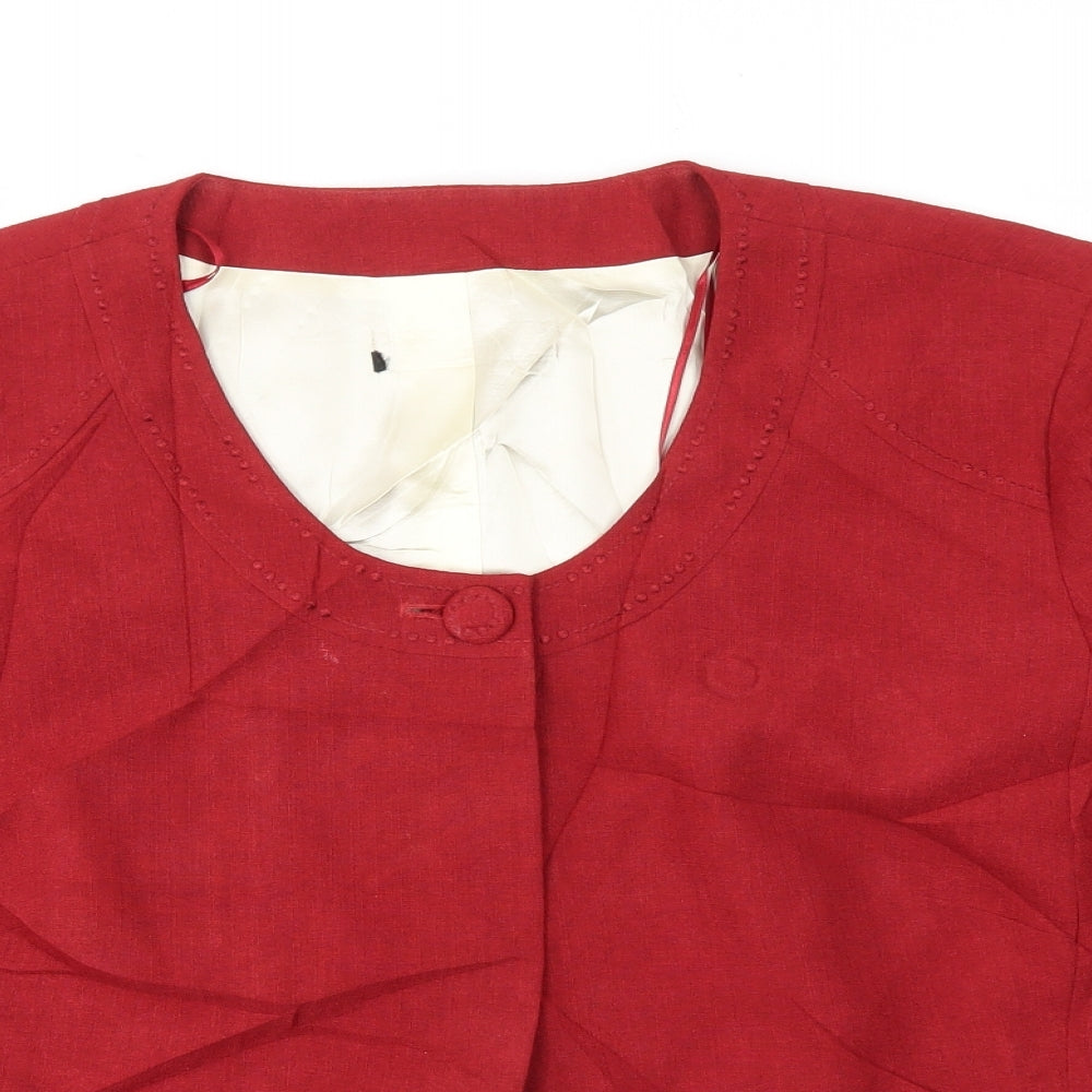 Preworn Womens Red   Jacket Blazer Size 22