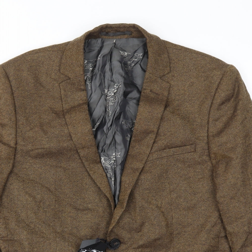 Heart and Dagger Mens Brown   Jacket Blazer Size 40