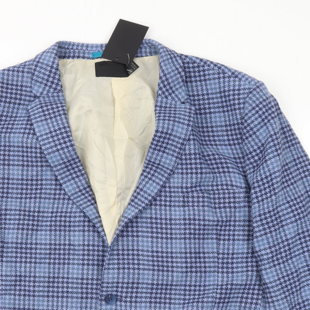 ASOS Mens Blue Check  Jacket Blazer Size 52