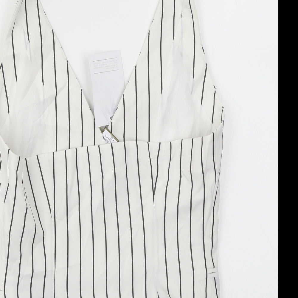 ASOS Womens Multicoloured Striped  Basic T-Shirt Size 10