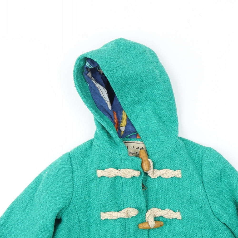 NEXT  Girls Green   Basic Coat Coat Size 2-3 Years