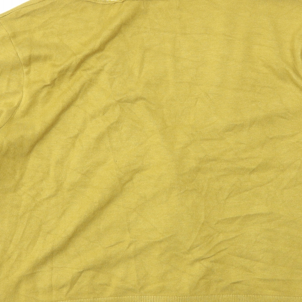 Per Una Womens Yellow   Cardigan Jumper Size 18