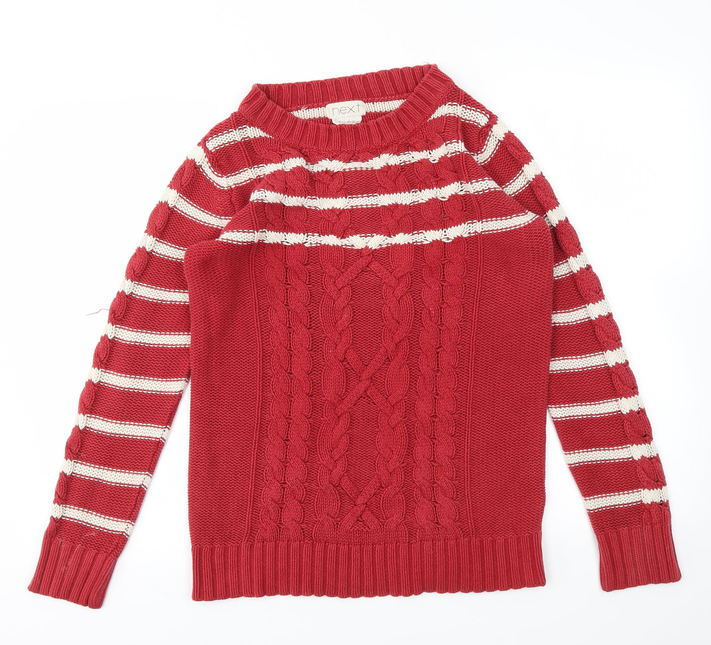 NEXT  Womens Red Striped  Pullover Jumper Size 10