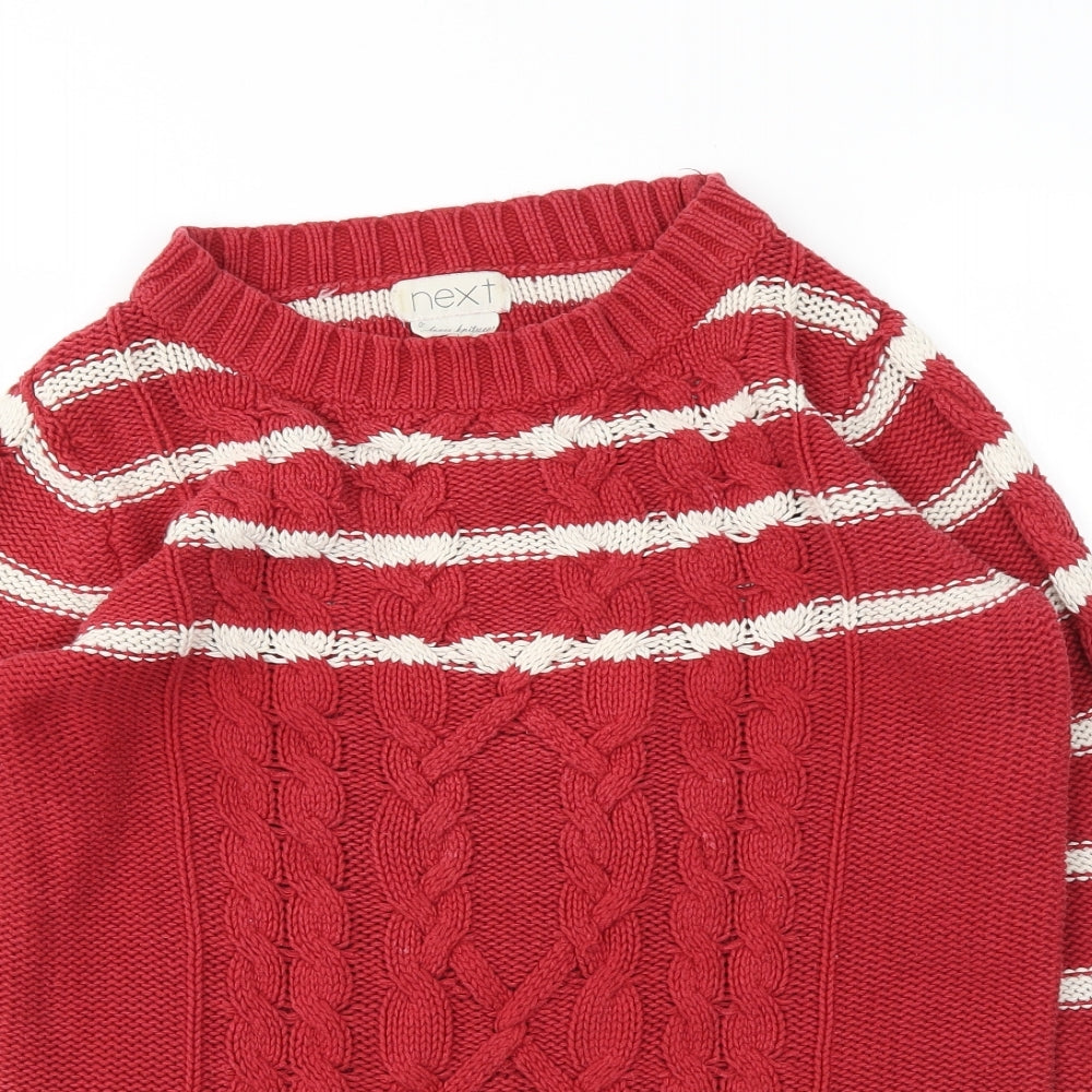 NEXT  Womens Red Striped  Pullover Jumper Size 10