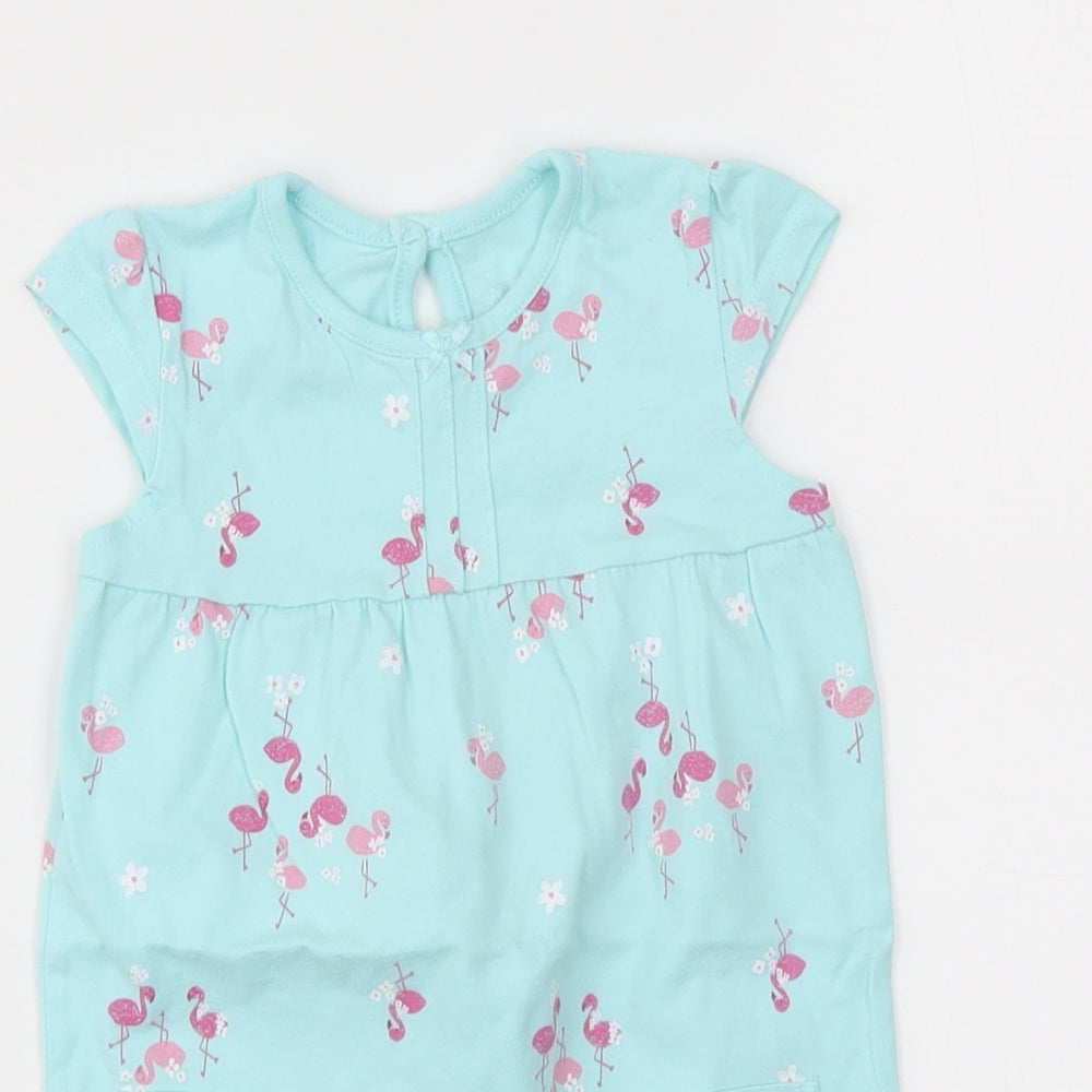 George Girls Multicoloured Animal Print  Babygrow One-Piece Size 9-12 Months
