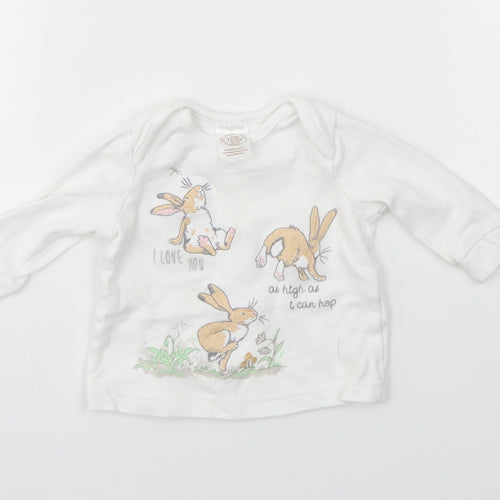 Matalan Girls White   Basic T-Shirt Size 3-6 Months